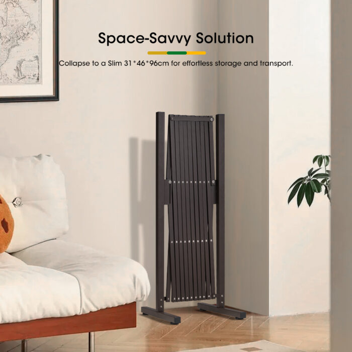 ZUNI Garden Fence Gate Expandable Barrier Indoor Outdoor Brown - Image 6