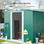 ZUNI Garden Fence Gate Expandable Barrier Indoor Outdoor Brown - Image 9