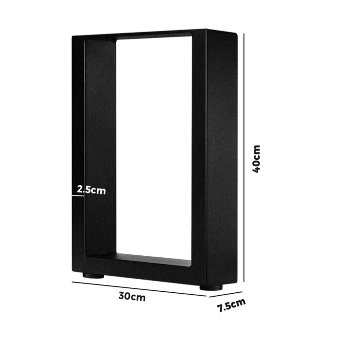 Oikiture Table Legs X2 Metal Rectangle DIY 40x30cm - Image 2