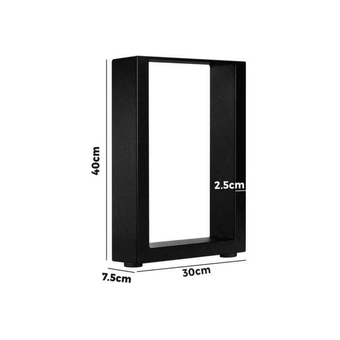 Oikiture Table Legs X2 Metal Rectangle DIY 40x30cm - Image 5