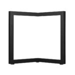 Oikiture 2X Table Legs Bench Steel Metal 71x71cm