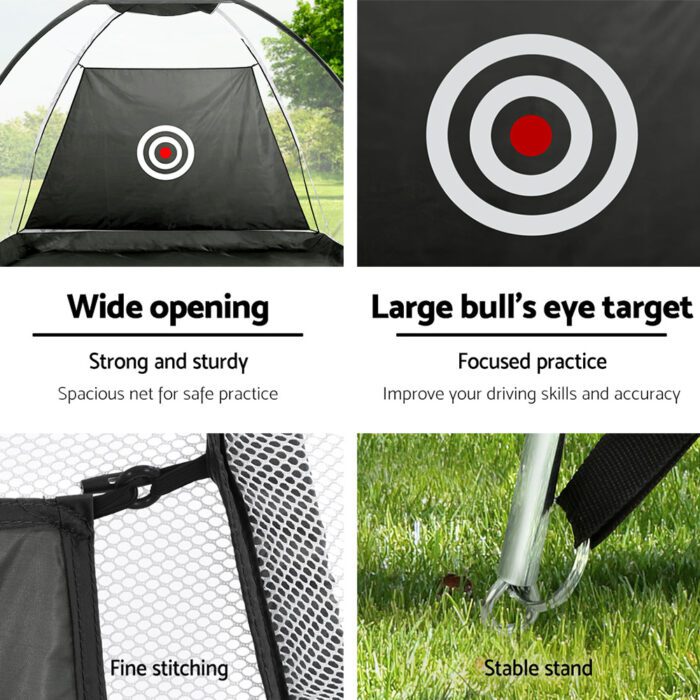 Everfit 3M Golf Practice Net And Training Mat Set Driving Target Black - Image 6