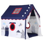 Keezi Kids Play Tent Playhouse Castle with Floor Mat String Ball Light 134X103CM - Image 4