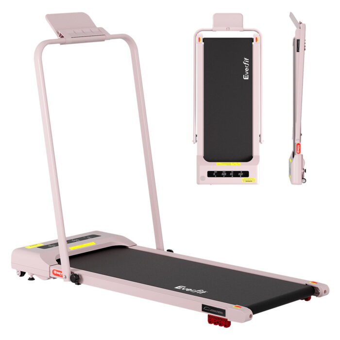 Everfit Treadmill Electric Walking Pad Incline Under Desk 380mm Pink - Image 3