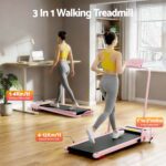 Everfit Treadmill Electric Walking Pad Incline Under Desk 380mm Pink - Image 4