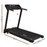 Everfit Treadmill Electric Home Gym Fitness Exercise Knob Foldable 420mm Black - Image 2