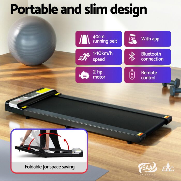 Everfit Treadmill Electric Walking Pad Under Desk Home Gym Fitness Foldable Belt - Image 4