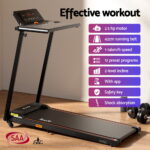 Everfit Treadmill Electric Walking Pad Foldable Incline for Home Office Gym Black - Image 4