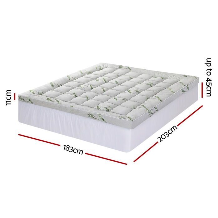 Giselle Mattress Topper 11cm Pillowtop toppers Bamboo King - Image 3
