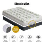 Giselle Bedding Mattress Topper Pillowtop Bamboo 7.5cm Single - Image 5