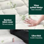Giselle Bedding Mattress Topper Pillowtop Bamboo 7.5cm Single - Image 6