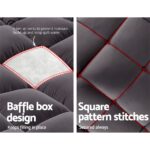 Giselle Bedding Mattress Topper Pillowtop Bamboo Charcoal King Single - Image 6