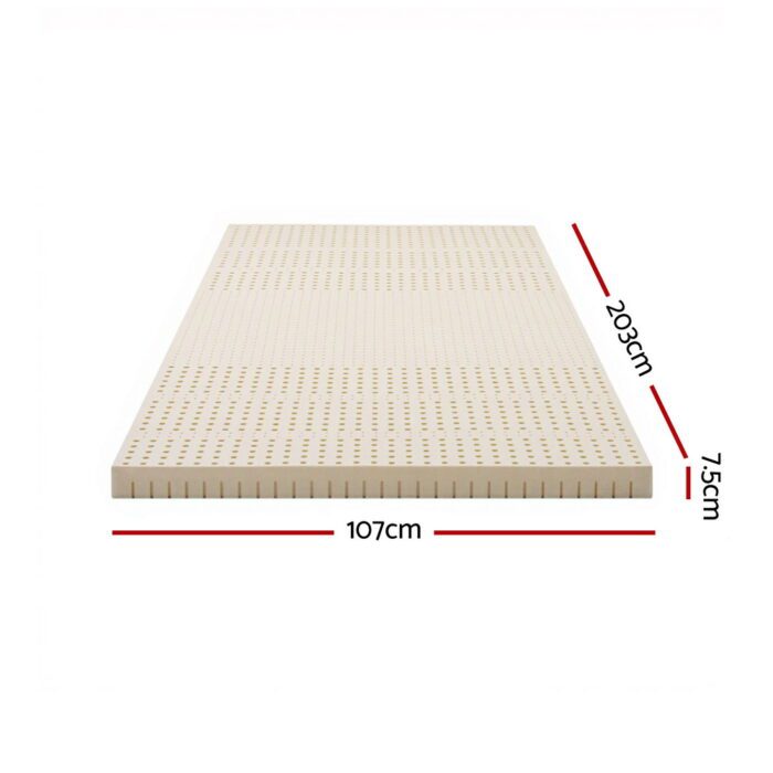 Giselle Bedding Latex Mattress Topper 7.5cm King Single - Image 2