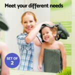 2 Pack Bath Sheets Set Cotton Extra Large Towel Green - Image 4