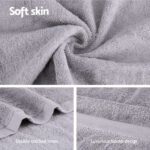 2 Pack Bath Sheets Set Cotton Extra Large Towel Grey - Image 6