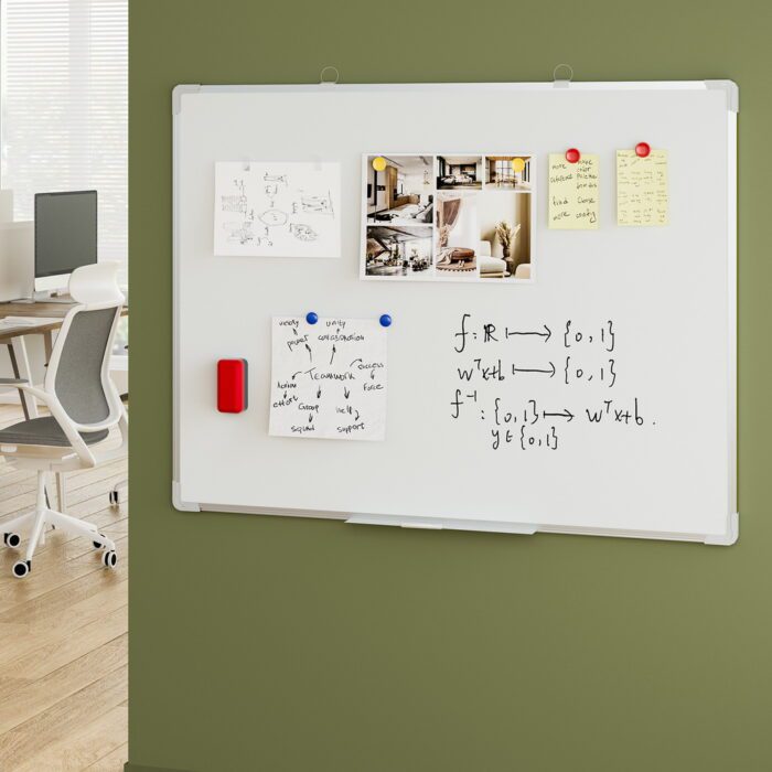 Magnetic Whiteboard 90x120cm Erase Board Marker Eraser Tray Home Office School - Image 6