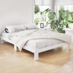 Artiss Bed Frame Double Size Wooden White JADE