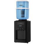 22L Devanti Water Cooler Dispenser Bench Top 3 Taps Chiller Filter Purifier Three Taps Balck
