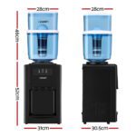 22L Devanti Water Cooler Dispenser Bench Top 3 Taps Chiller Filter Purifier Three Taps Balck - Image 2