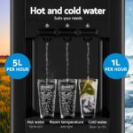 22L Devanti Water Cooler Dispenser Bench Top 3 Taps Chiller Filter Purifier Three Taps Balck - Image 6