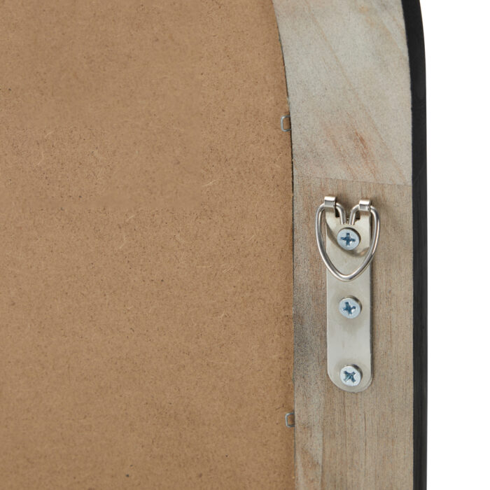 Oikiture Window Mirror Arched Wall Mirror 76x51cm Black - Image 3