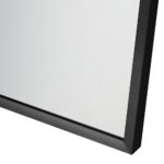 Oikiture Wall Mirror 86x50cm Arched Black - Image 2