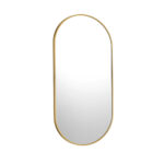 Oikiture Wall Mirror Oval Gold 84x50cm