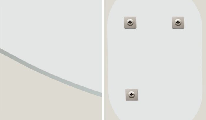 Oikiture Wall Mirror Oval Frameless 84x50cm - Image 8