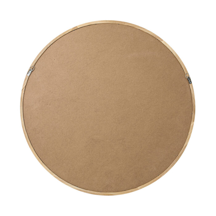 Oikiture Wall Mirror with Wood Frame 80cm Round - Image 5