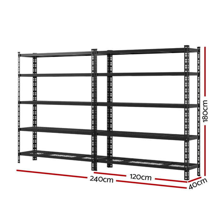 1.8MX2.4M Giantz Garage Shelving Warehouse Rack - Image 2