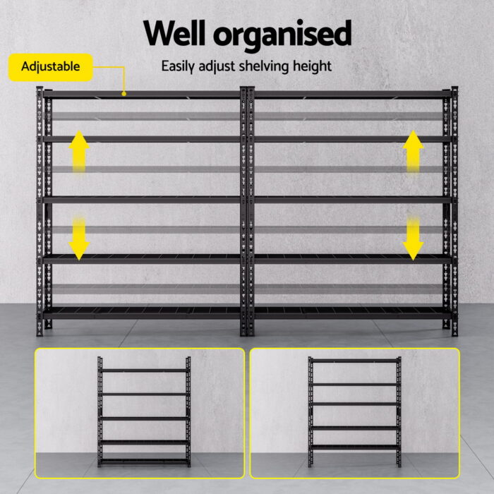 1.8MX2.4M Giantz Garage Shelving Warehouse Rack - Image 5