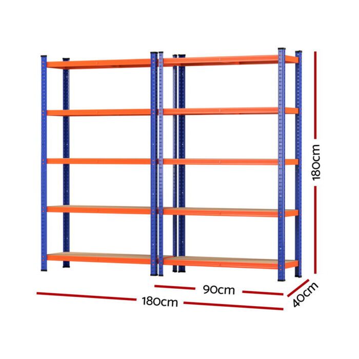 2 x 1.8M Giantz Garage Shelving Warehouse Rack - Image 2
