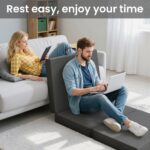 15cm Small Single BedStory 3-Fold Mattress Folding Foam Bed Washable Cover, 180x70cm - Image 5