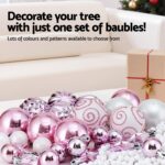 Jingle Jollys 33pcs Christmas Tree Decorations Set Baubles Ornaments Party Pink - Image 4