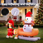 Jingle Jollys Christmas Inflatable Snowman Dog 4.2M Tall Outdoor Decorations Illuminated - Image 5
